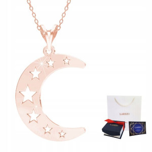 Łańcuszek złoty naszyjnik 925 Księżyc Moon