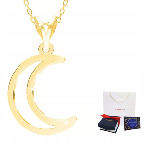 Łańcuszek złoty naszyjnik 925 Księżyc Moon Noc
