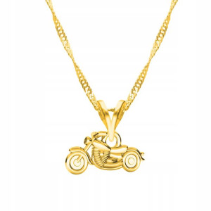 Łańcuszek złoty naszyjnik 925 Motocykl Motor