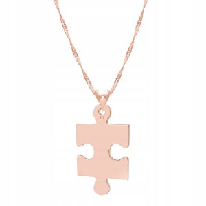 Łańcuszek złoty naszyjnik 925 Puzzel