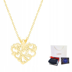 Łańcuszek złoty naszyjnik 925 Serce Heart
