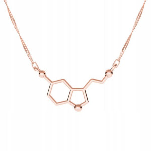 Łańcuszek złoty naszyjnik 925 Wzór Serotonina