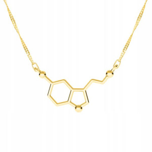 Łańcuszek złoty naszyjnik 925 Wzór Serotonina