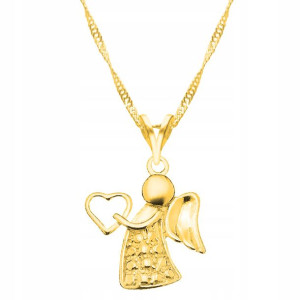 Łańcuszek złoty naszyjnik 925 Anioł Aniołek Angel