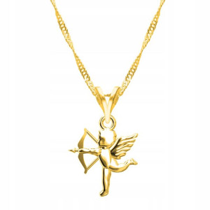Łańcuszek złoty naszyjnik 925 Anioł Aniołek Angel
