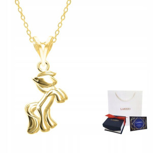 Łańcuszek złoty naszyjnik 925 Koń Kucyk Konik