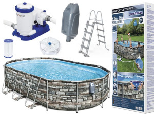 basen stelażowy BESTWAY 20FT 610 cm + akcesoria