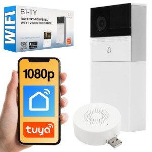 Inteligentny Dzwonek WiFi z kamerą na Baterie Tuya Laxihub B1-TY
