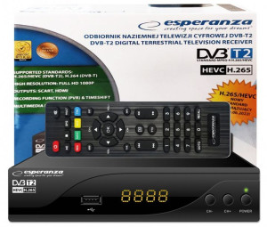 Dekoder Tuner Usb Tv Naziemnej Dvb-t2 Hevc H.265