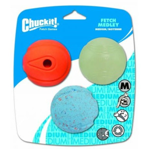 Zestaw piłek dla psa Fetch Medley Medium Chuckit! M 6,5 cm