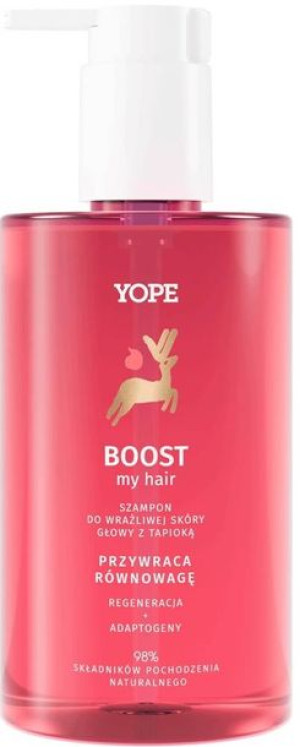 Szampon do wrażliwej skóry głowy z tapioką 300 ml - Yope Boost My Hair