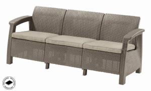 KETER Corfu love seat max sofa ogrodowa, cappuccino