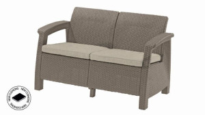 KETER Mebel ogrodowy Corfu dwuosobowe cappuccino