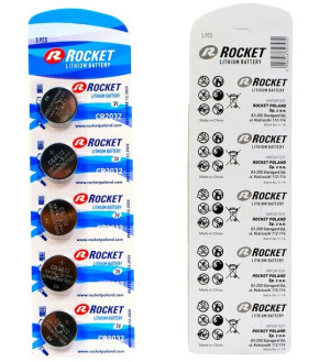 Bateria CR 2032 Rocket Litium 3V 5szt