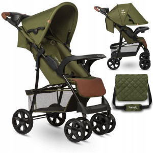 Lionelo Wózek spacerowy Emma Plus Forest Green z Torbą