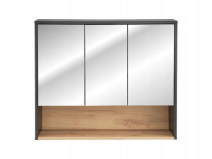 Szafka z lustrem Borneo szara 80 cm