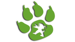 Wycinana naklejka ŁAPA LWA peugeot jasny zielony