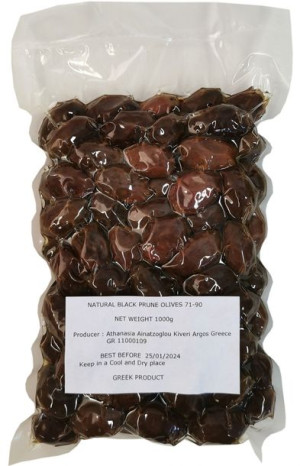 greckie ciemne naturalne oliwki z pestką 1 kg