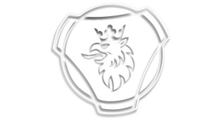 Wycinana naklejka SCANIA logo biała