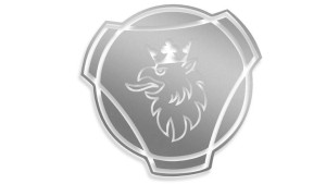 Wycinana naklejka SCANIA logo srebrna