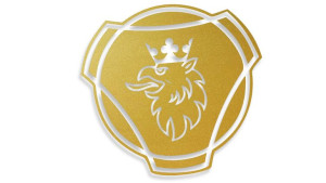 Wycinana naklejka SCANIA logo złota