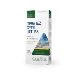 MEDICA HERBS Magnez Cynk Wit. B6 60 kaps.