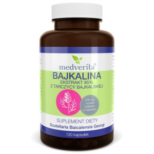 MEDVERITA Bajkalina 85% Ekstrakt Z Tarczycy Bajkalskiej 120 kaps.