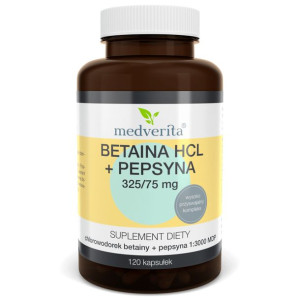 MEDVERITA Betaina HCL + Pepsyna 120 kaps.
