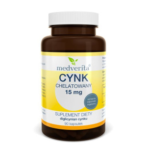 MEDVERITA Cynk Chelatowany 15 mg 90 kaps.