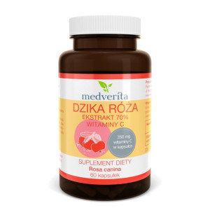 MEDVERITA Dzika Róża Ekstrakt 70% Witaminy C 60 kaps.