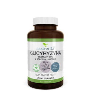 MEDVERITA Glicyryzyna 50 mg Lukrecja Korzeń 60 kaps.