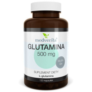 MEDVERITA Glutamina L-Glutamina FCC 500 mg 120 kaps.