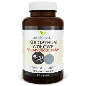 MEDVERITA Kolostrum Wołowe 40% Immunoglobulin 100 kaps.