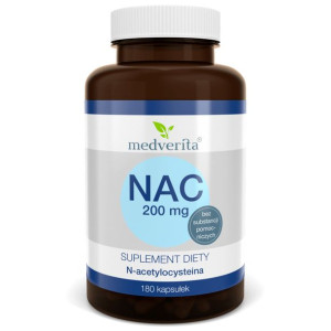 MEDVERITA NAC 200 mg N-Acetylocysteina 180 kaps.