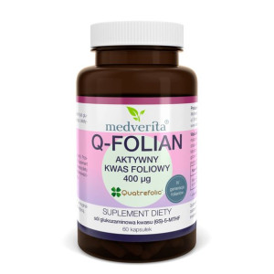 MEDVERITA Q-Folian Aktywny Kwas Foliowy 400 µg 60 kaps.