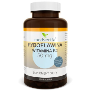 MEDVERITA Ryboflawina Witamina B2 50 mg 180 kaps.