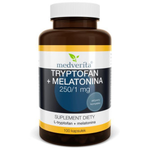 MEDVERITA Tryptofan + Melatonina 250/1 mg 100 kaps.