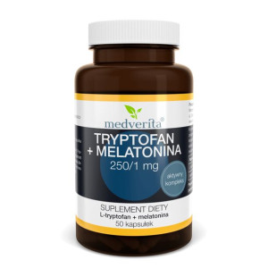 MEDVERITA Tryptofan + Melatonina 250/1 mg 50 kaps.