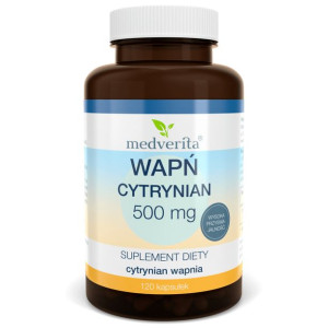 MEDVERITA Wapń Cytrynian 500 mg 120 kaps.