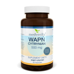 MEDVERITA Wapń Cytrynian 500 mg 60 kaps.