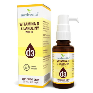 MEDVERITA Witamina D3 2000 IU Z Lanoliny W Kroplach 30 ml