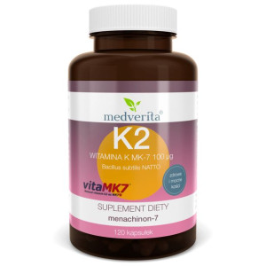 MEDVERITA Witamina K2 Vitamk7® Menachinon-7 100 µg 120 kaps.