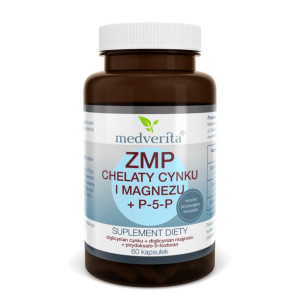 MEDVERITA ZMP Chelaty Cynku i Magnezu + P-5-P 60 kaps.