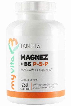 MYVITA Magnez + B6 Cytrynian Magnezu 450 mg 250 tab.