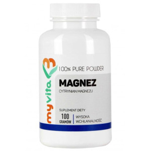 MYVITA Cytrynian Magnezu W Proszku 100 g