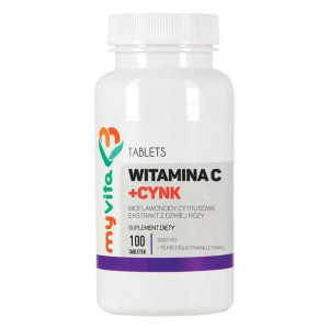 MYVITA Witamina C 1000 mg + Cynk 15 mg 100 tab.