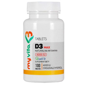 MYVITA Witamina D3 Forte Z Lanoliny 4000 iu 100 tab.