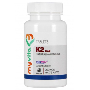 MYVITA Witamina K2 Max MK-7 Z Natto 60 tab.