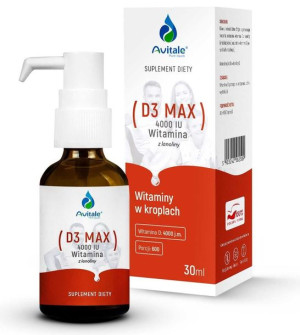 AVITALE Witamina D3 Max 4000 IU Z Lanoliny 30 ml