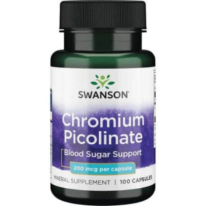 SWANSON Chrom Pikolinian 200 mcg 100 kaps.